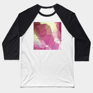 Light Thulian Pink Abstract Low Polygon Background Baseball T-Shirt